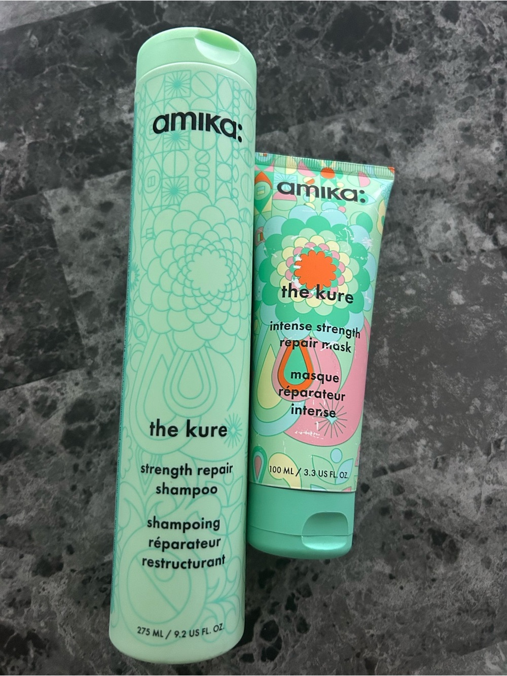 Amika Shampoo and Hair Mask
